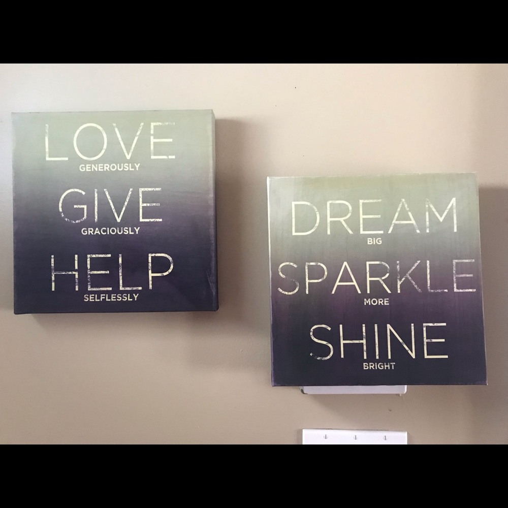 Purple wall decor lot